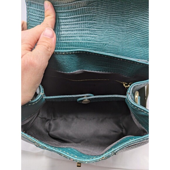 Divina Firenze Trilli Green Italian Leather Convertible Backpack Crossbody Bag main image 2
